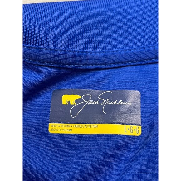 Jack Nicklaus Mens Large Blue Golf Polo Shirt SU28598 Performance - Picture 3 of 7